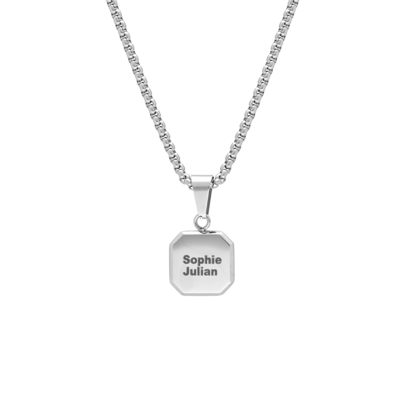 Mannen ketting zilver graveren