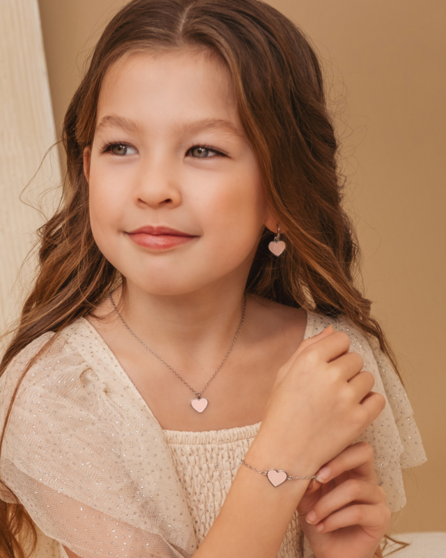 Pink heart kettinkje kids