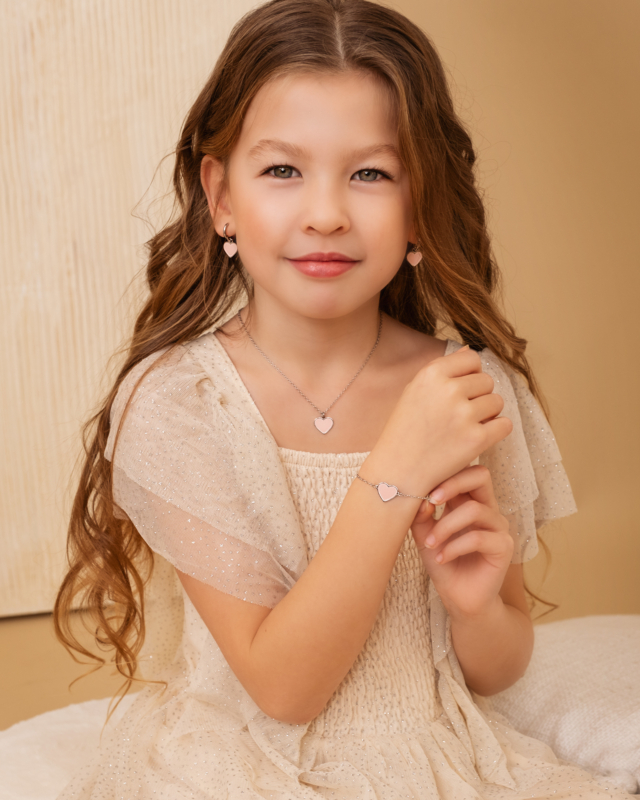Pink heart kettinkje kids