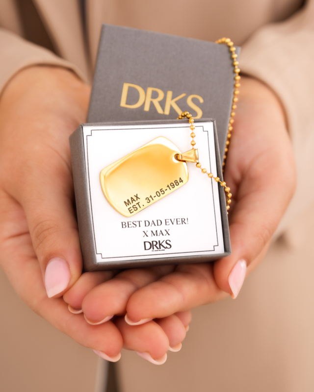 Dog tag ketting als cadeau voor papa