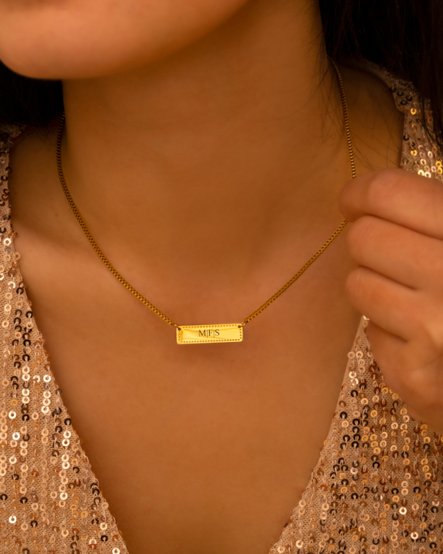 Initialen ketting vintage goud