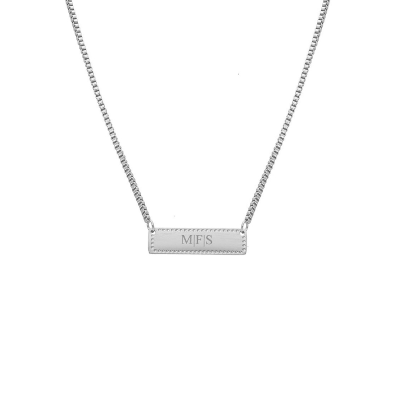 Graveerbare vintage bar ketting 