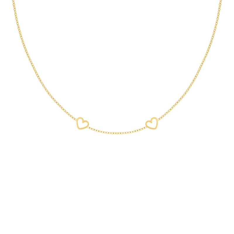 Ketting met 2 hartjes