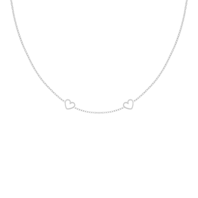 Ketting met 2 hartjes