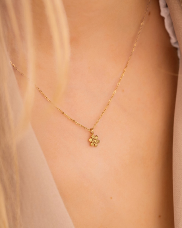 Ketting met goud bloemetje