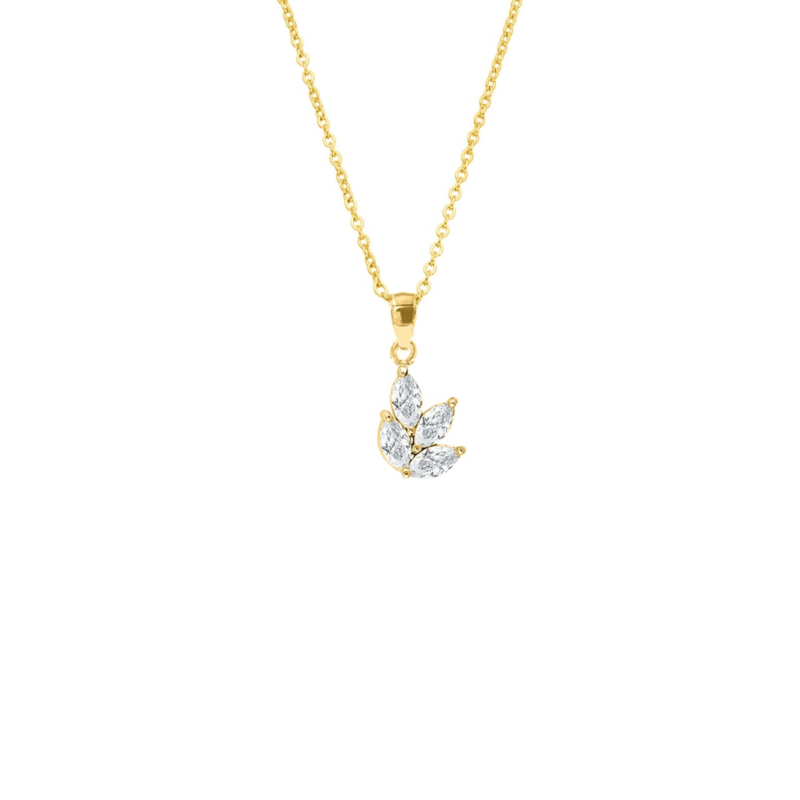 Bruids ketting shiny goudkleurig