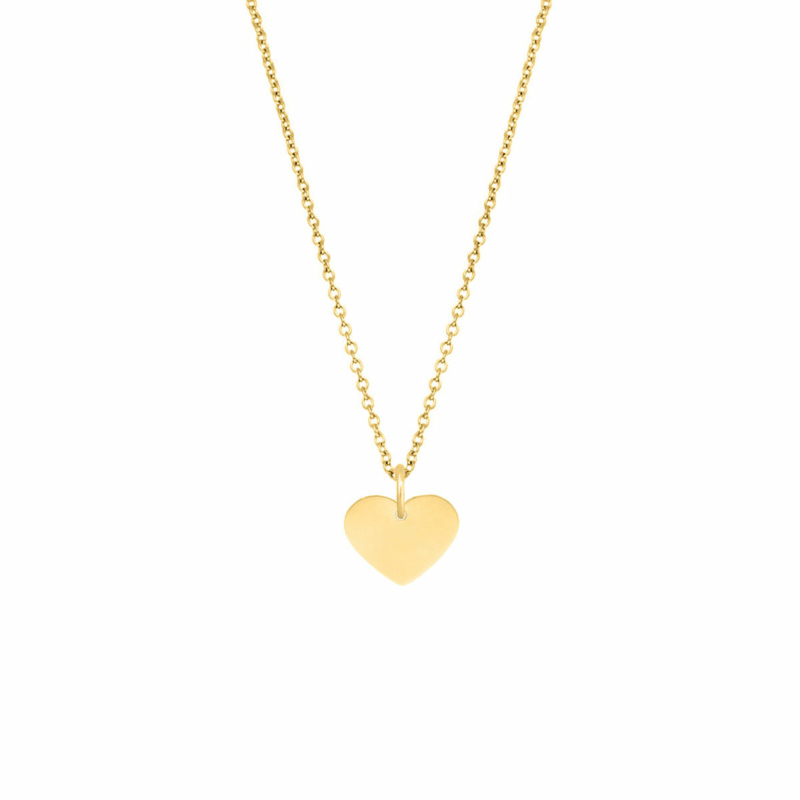 Kinder ketting met hartje goudkleurig