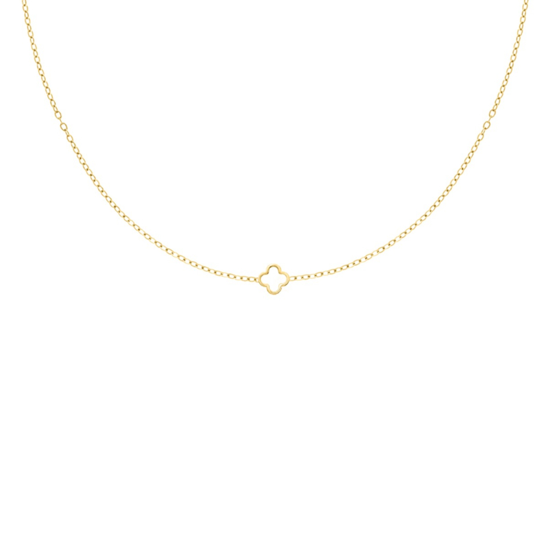 Gouden ketting klavertje
