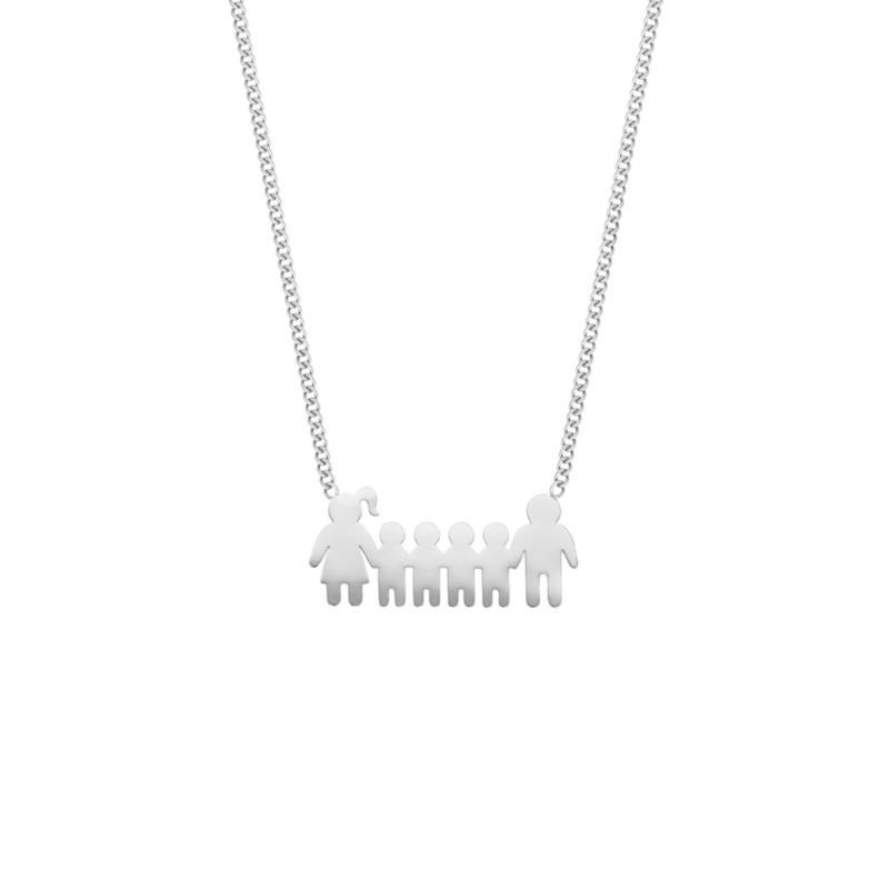 Ketting man vrouw en vier kinderen