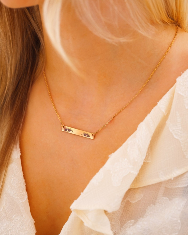 Gouden ketting met ogen