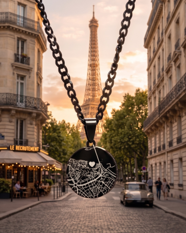 Where we met heren ketting zwart