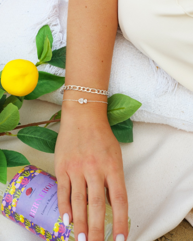 zilveren combinatie van 2 armbandjes