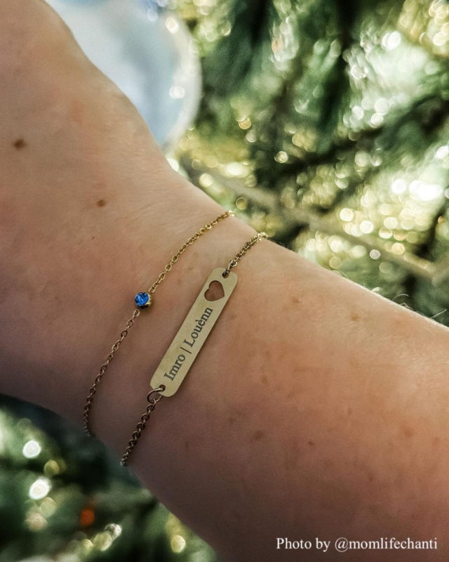 geboortesteen armband met steentje
