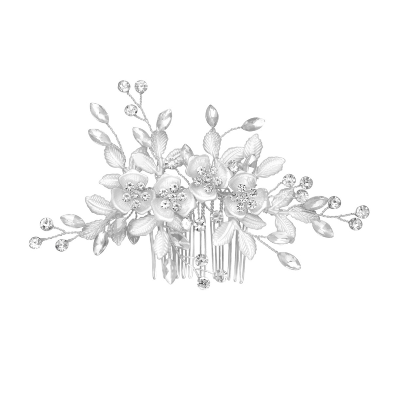 Haarkam crystal flowers