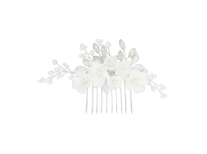 Haarkam met bloemetjes