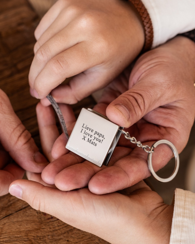 meetling sleutelhanger met gravering voor papa