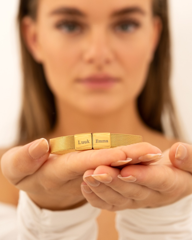 gouden armband met namen