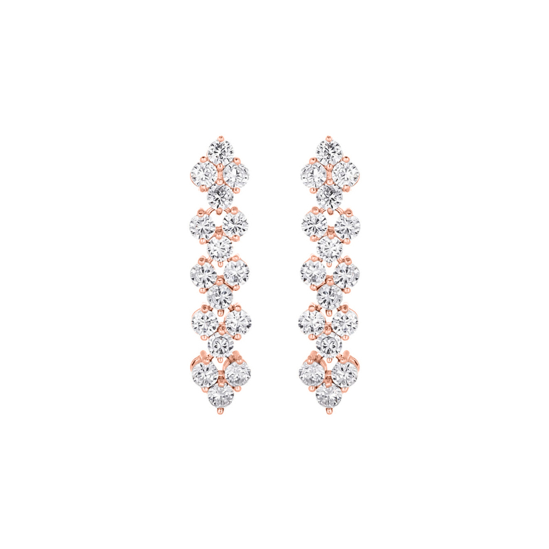 Crystal Elegance Oorbellen rose goudkleurig