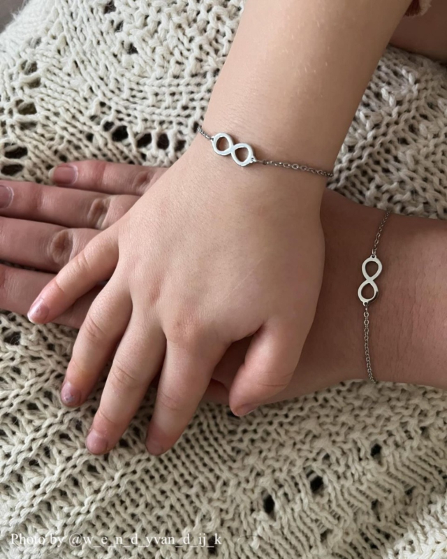Moeder dochter armband infinity