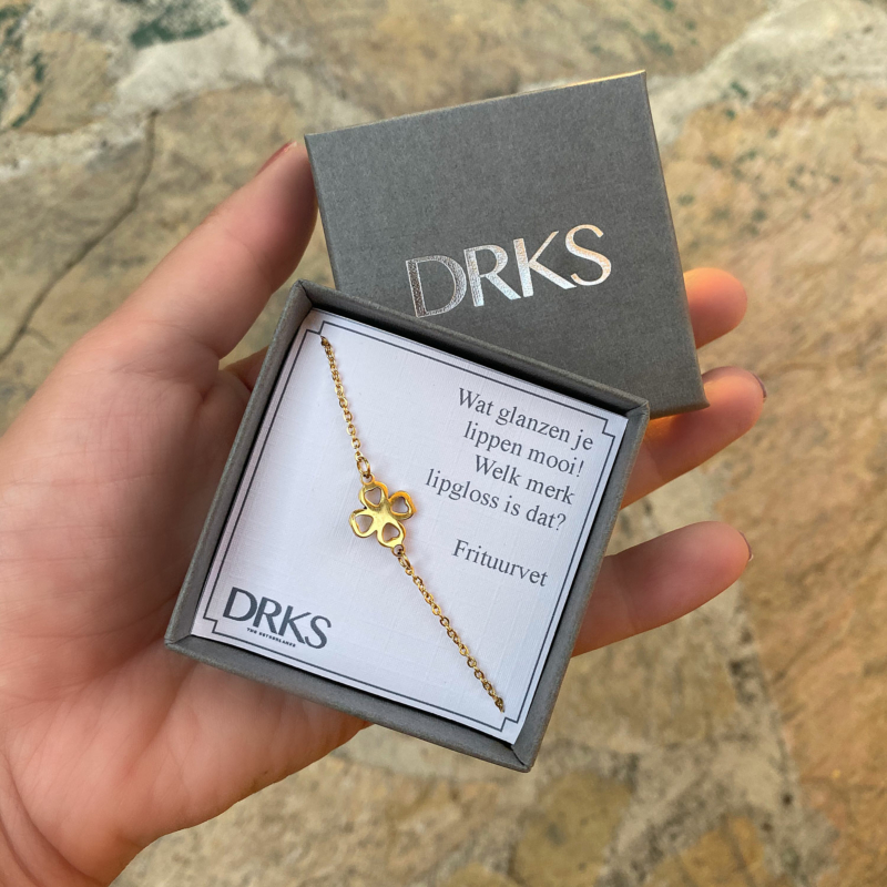 armbandje met gouden clover voor moeder en dochter 
