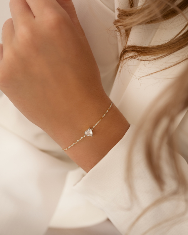 Sieraden set crystal hearts
