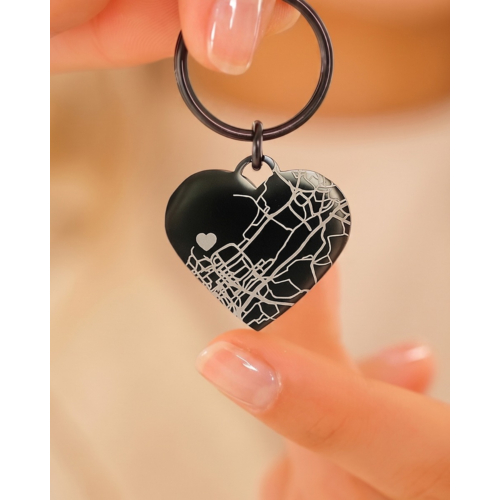 Where we met sleutelhanger hartje zwart