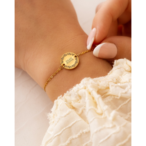Familie armband goud kleurig