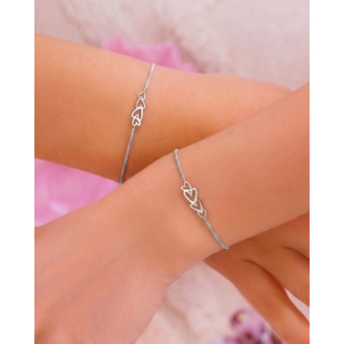 Moeder & dochter armband love heart