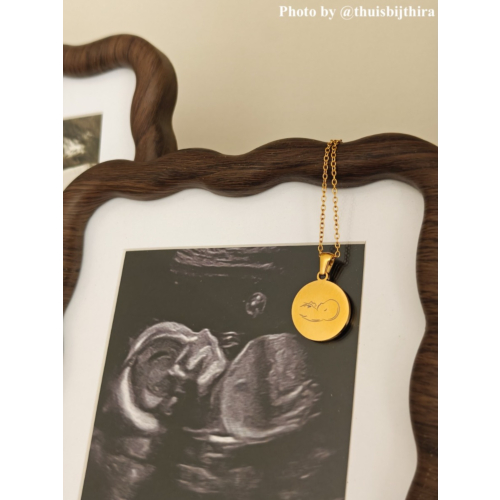 Graveerbare echo ketting goudkleurig