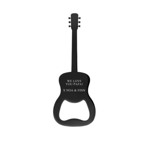 Graveerbare opener gitaar zwart