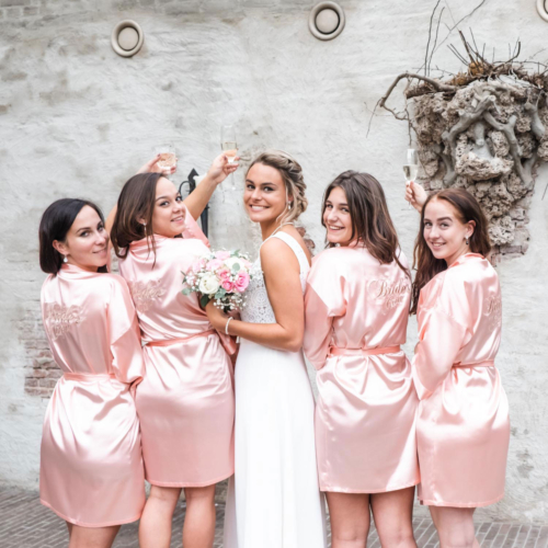 Kimono "Bride's Crew" Roze
