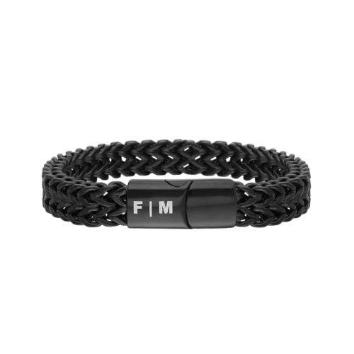 Schakelarmband heren zwart