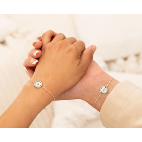 Graveerbare moeder & dochter armband vintage