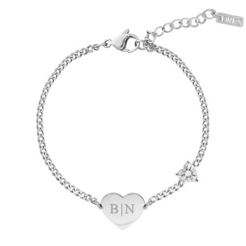 Graveerbare love armband met steentje
