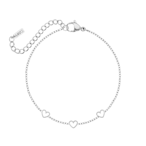 Armband met 3 hartjes