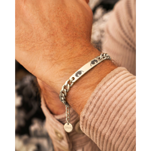 Graveerbare mannen armband met ogen