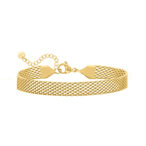 mesh armband goud