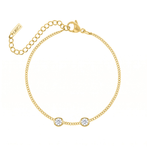 Loved ones armband 2 steentjes goudkleurig