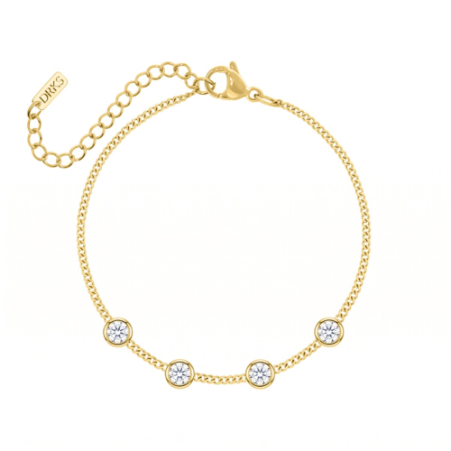 Loved ones armband 4 steentjes goudkleurig