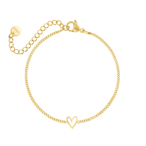 Armband met hartje goud kleurig