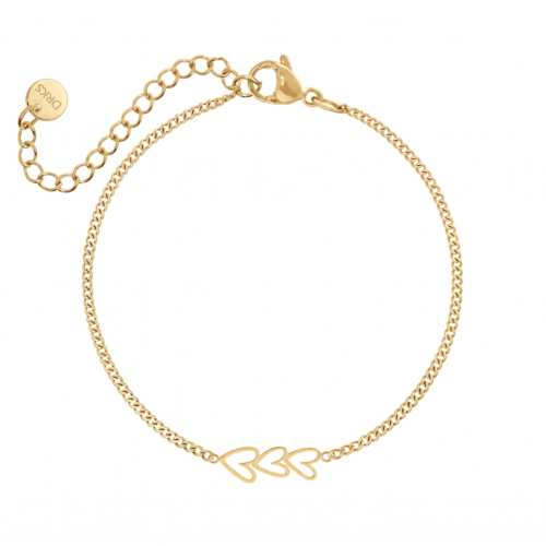 DRKS Hartjes armband kids goudkleurig