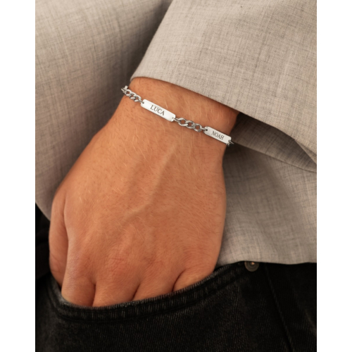 Graveerbare heren armband met namen