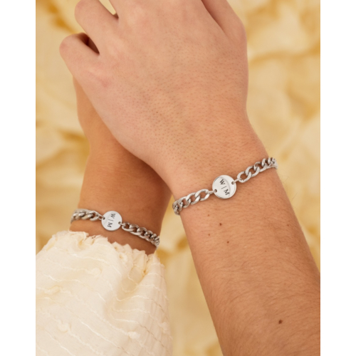 Couple schakelarmband graveerbaar
