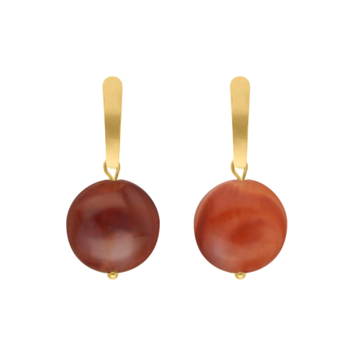 Oorbellen mix & match rood goudkleurig