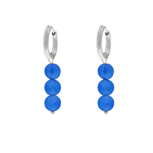 Oorringetjes blauwe steentjes