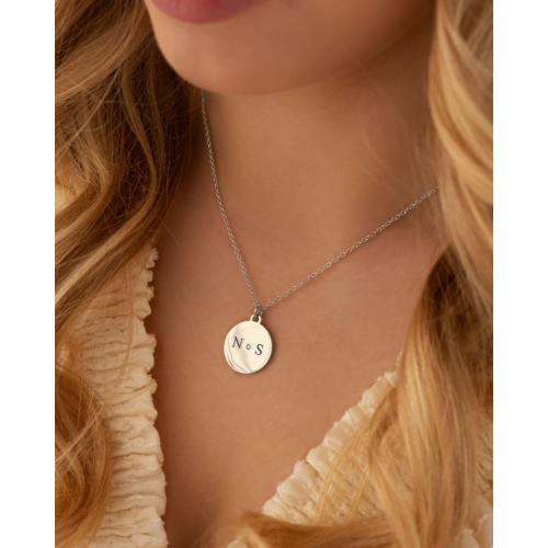 Ketting 2 initialen steentje