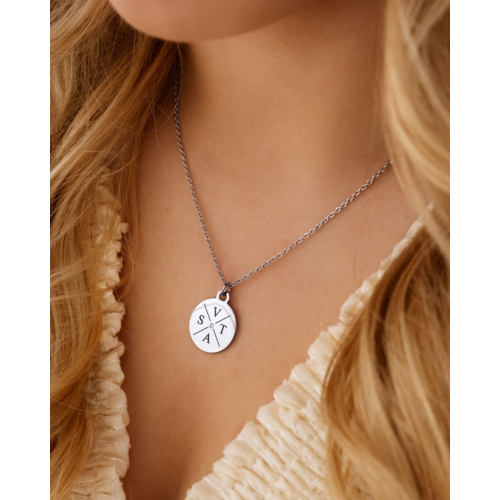 Ketting 4 initialen steentje