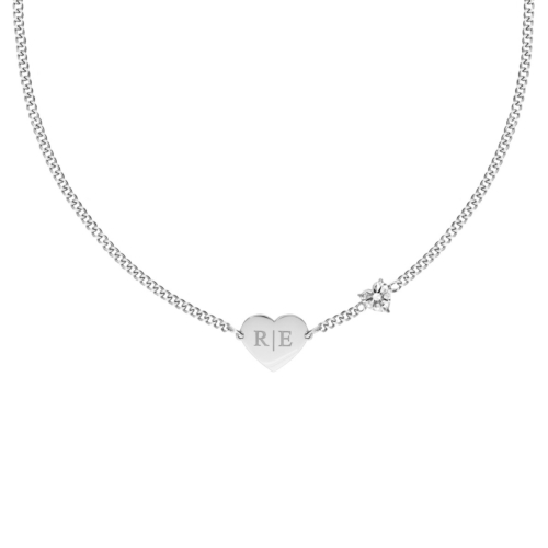 Graveerbare love ketting met steentje