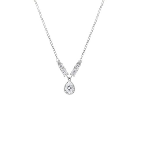 Ketting bruid met druppel steentje