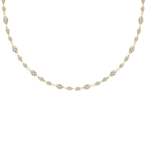 Ketting luxe druppel steentjes goudkleurig